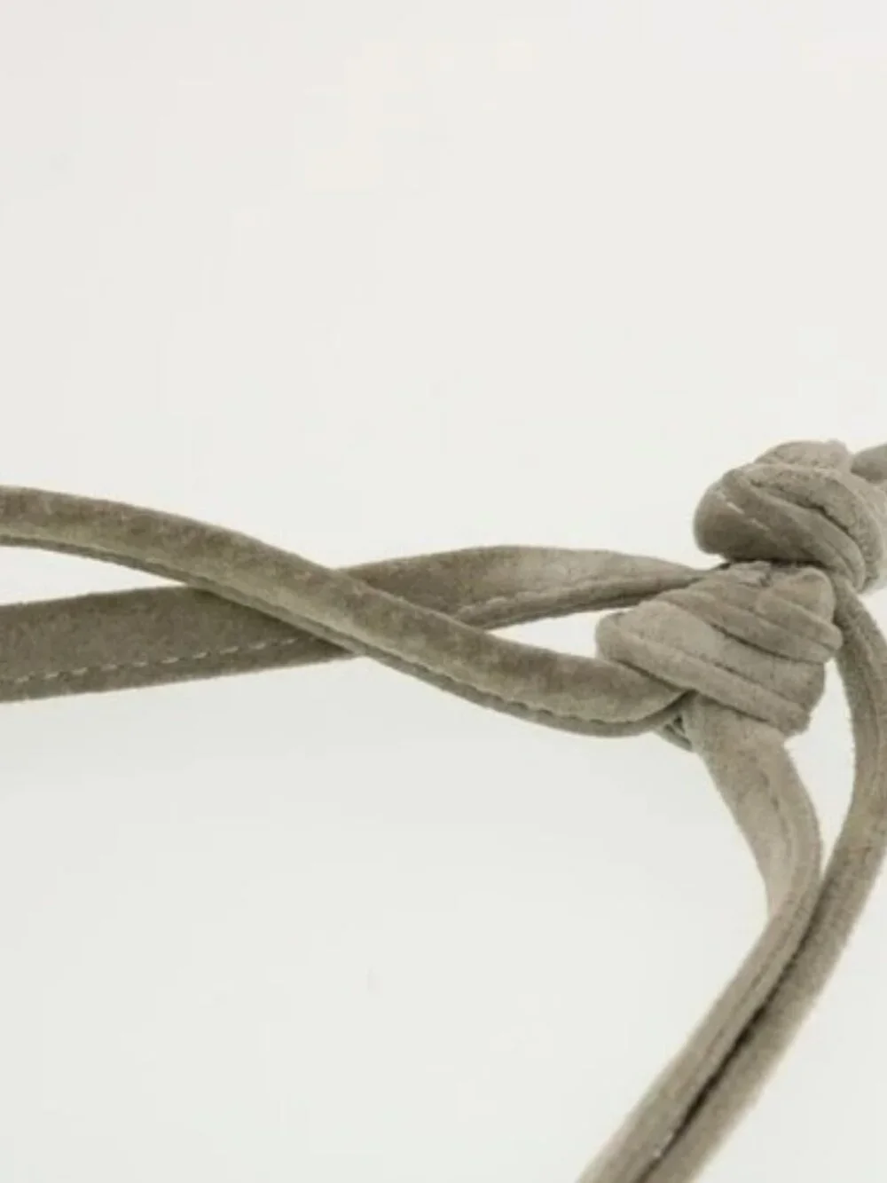 CHANEL Wall Hanging Pouch Suede Gray CC Auth bs5681